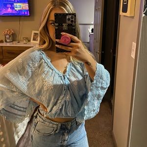 Free People Oversized Bell Sleeve Top